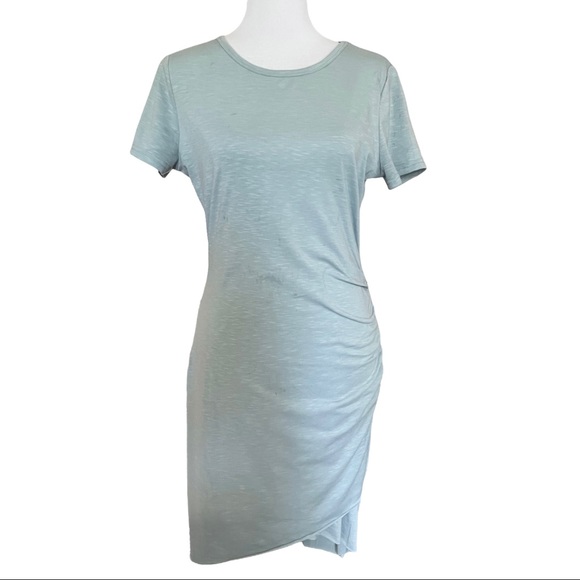 Walant Women Casual Crew Neck Ruched Stretchy Bodycon T Shirt Short Mini Dress M - Picture 6 of 8